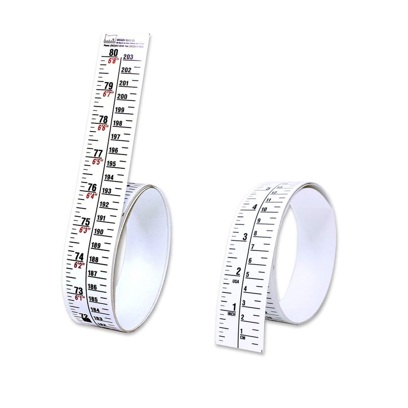 Oregon Rule Co. Height Rule â€“ Fractional/Metric â€“ 80 Inch/203 Centimeter Long â€“ White - Image 3